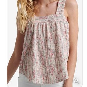 LUCKY Brand - Pink & Gray Tweed Tank